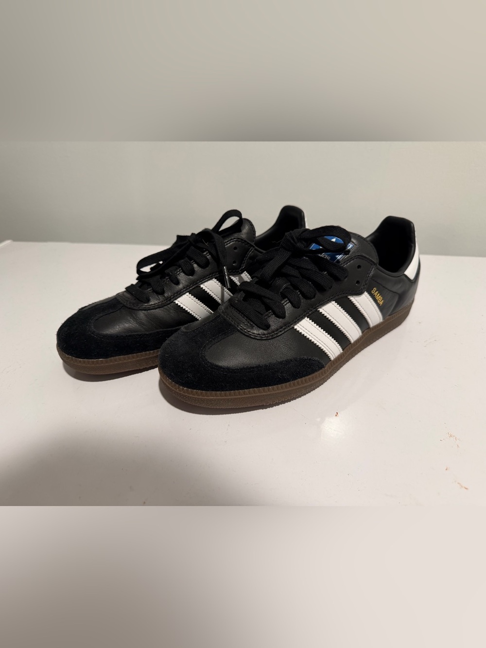 adidas Samba Sneakers - Black/White with Gum Sole